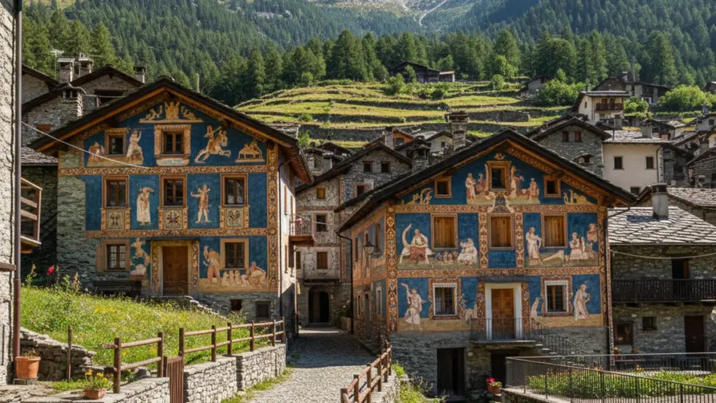 Borgo incantato Piemonte: il segreto delle case dipinte che incanta il mondo